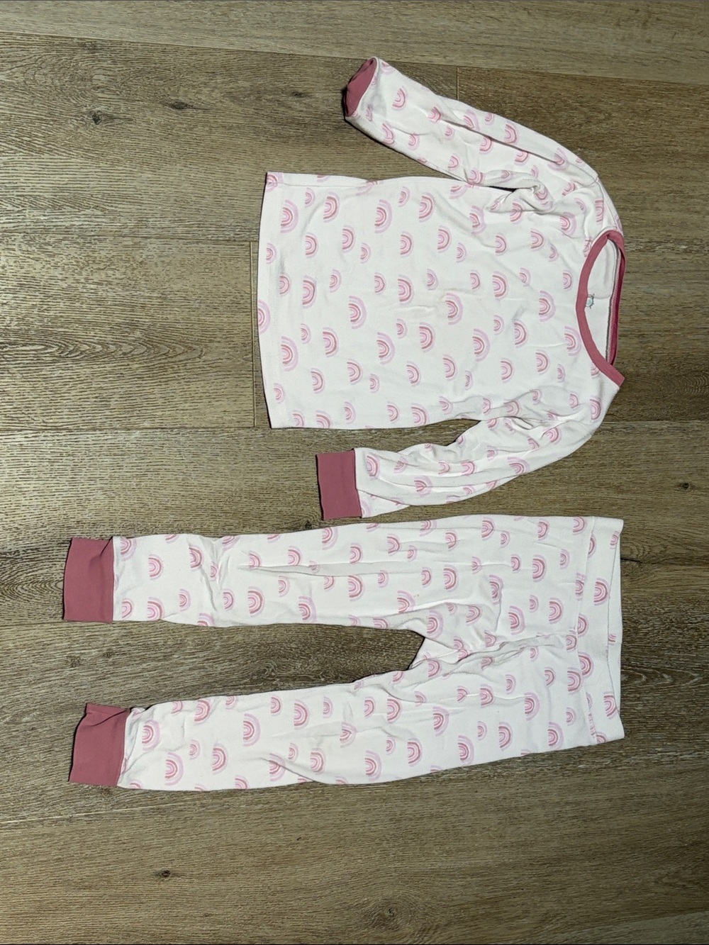 dreamland bamboo pink rainbow PJ set